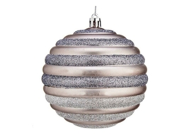 Bolas de Natal KRIST 10 cm 6 Unidades Prateado Plástico