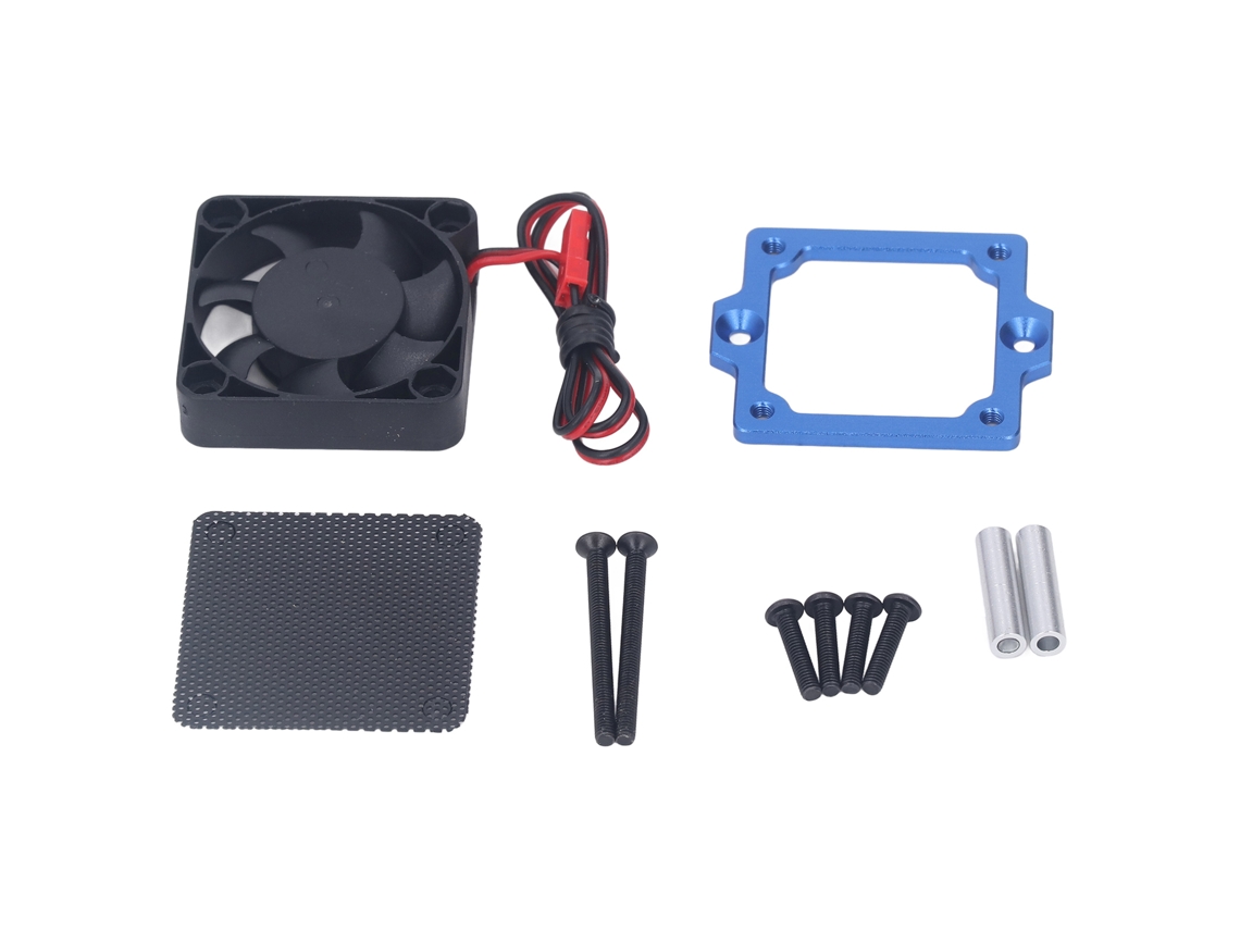 Ventilador De Resfriamento Esc Para Carro Rc Traxxas 1/10 5v Plástico Liga De Alumínio Azul