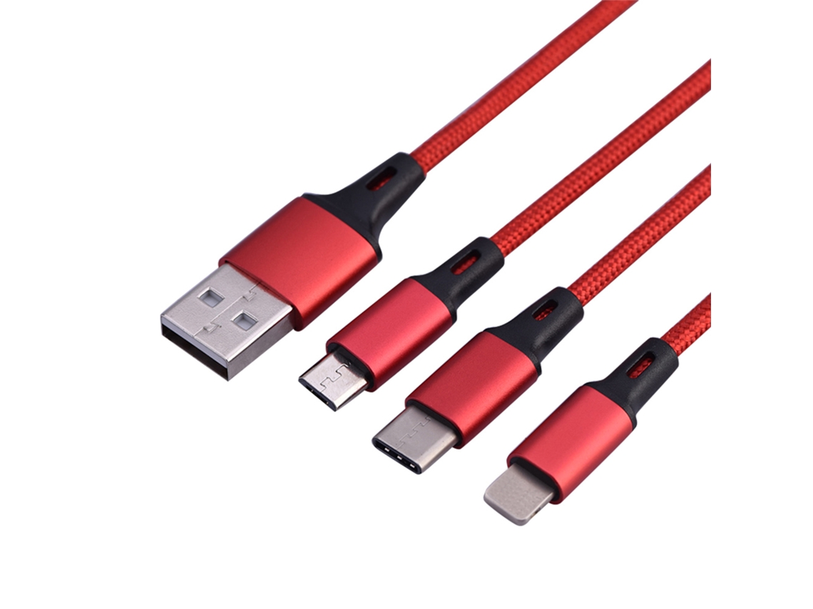 Cabo de Dados Nylon trançado EOOCOO com carregamento rápido 2 em 1 | EOOCOO