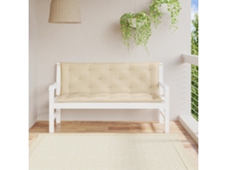 Vidaxl Almofadões Banco Jardim 2 Pcs 150x50x7cm Tecido Oxford Bege