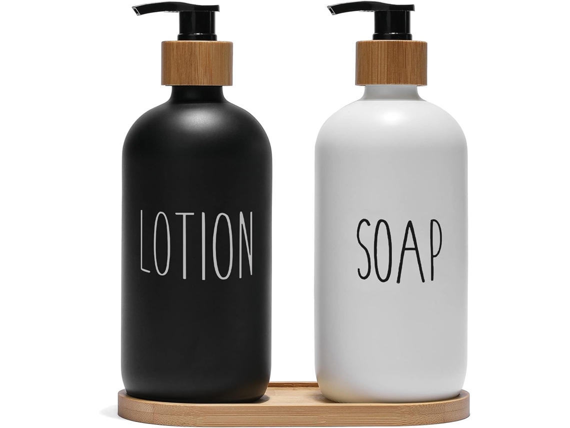 Lote De 2 Distribuidores De Savon Em Verre Pour Évier De Cuisine Zeuxo