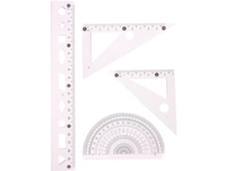 Conjunto Aboofan com 3 peças de decalques para decoração escolar e ferramentas de desenho em plástico.