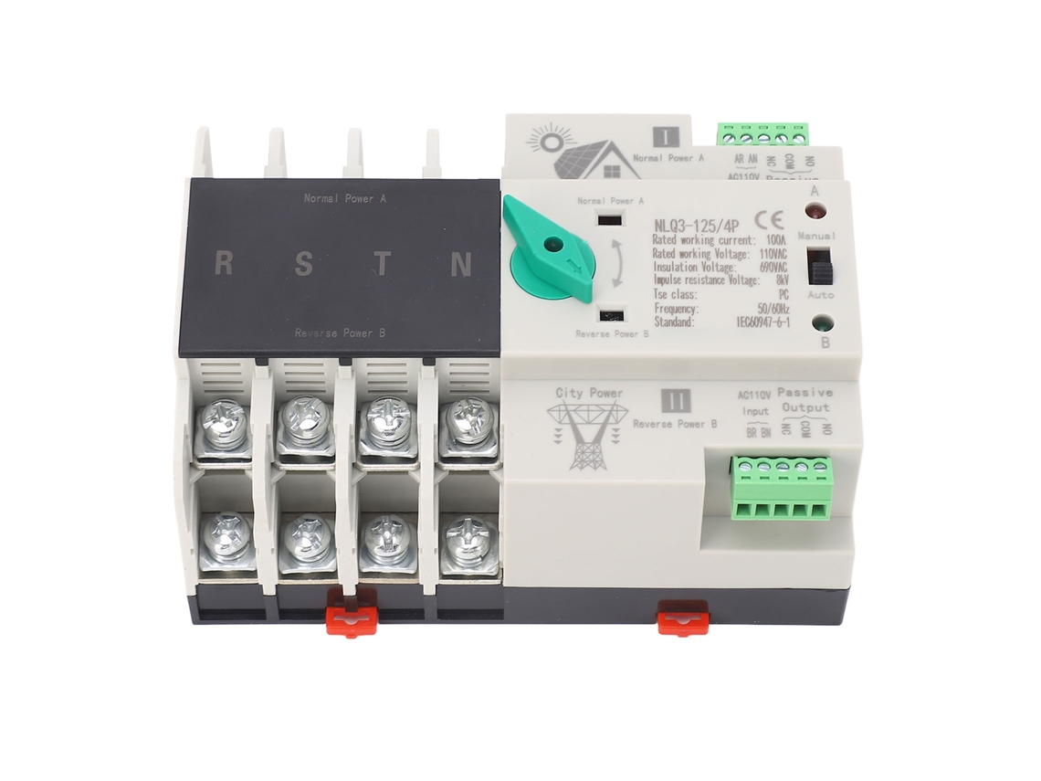 CONMUTADOR DE TRANSFERÊNCIA HKJ Automático 2P 100A, Ac220V