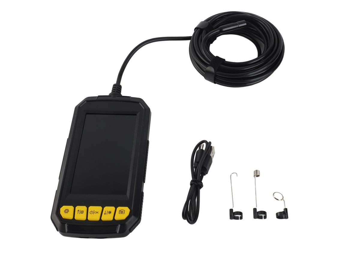 Endoscópio industrial handheld hd 4.3 polegadas impermeável, ângulo amplo, 10 metros para inspeção de carro e motor | S/MARCA