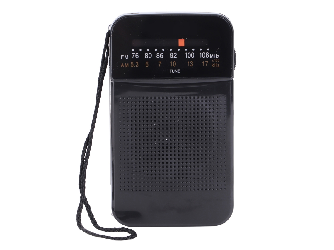 Radio portátil am/fm con altavoz integrado transistores compacto de bolsillo material abs