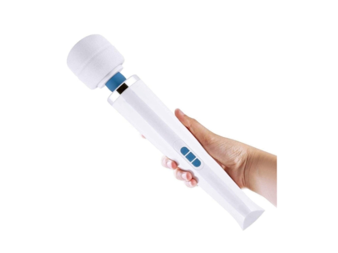Massageador sem fio - 20 padrões de vibração, 8 velocidades poderosas, branco