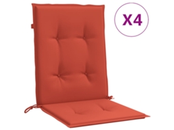 Lowback Chair Cushion, Lowback Chair Cushions Vidaxl Vermelho Tecido (100 X 50 X 4 Cm)