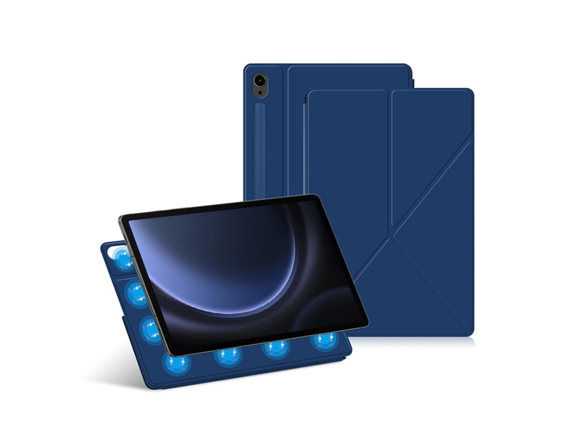 Elysve Capa Protetora Para Samsung Galaxy Tab S9 12,4 Polegadas, Proteção Antiqueda, Cor Azul