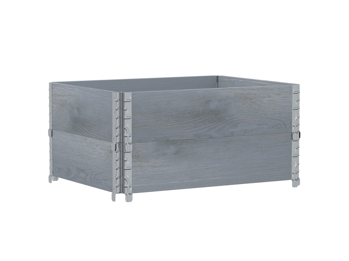 Pallet Collar, Pallet Collars Vidaxl Cinzeto Madeira (80 X 60 Cm)