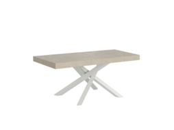 Mesa extensível 90x120/380 cm Volantis Premium caxemira moldura branca