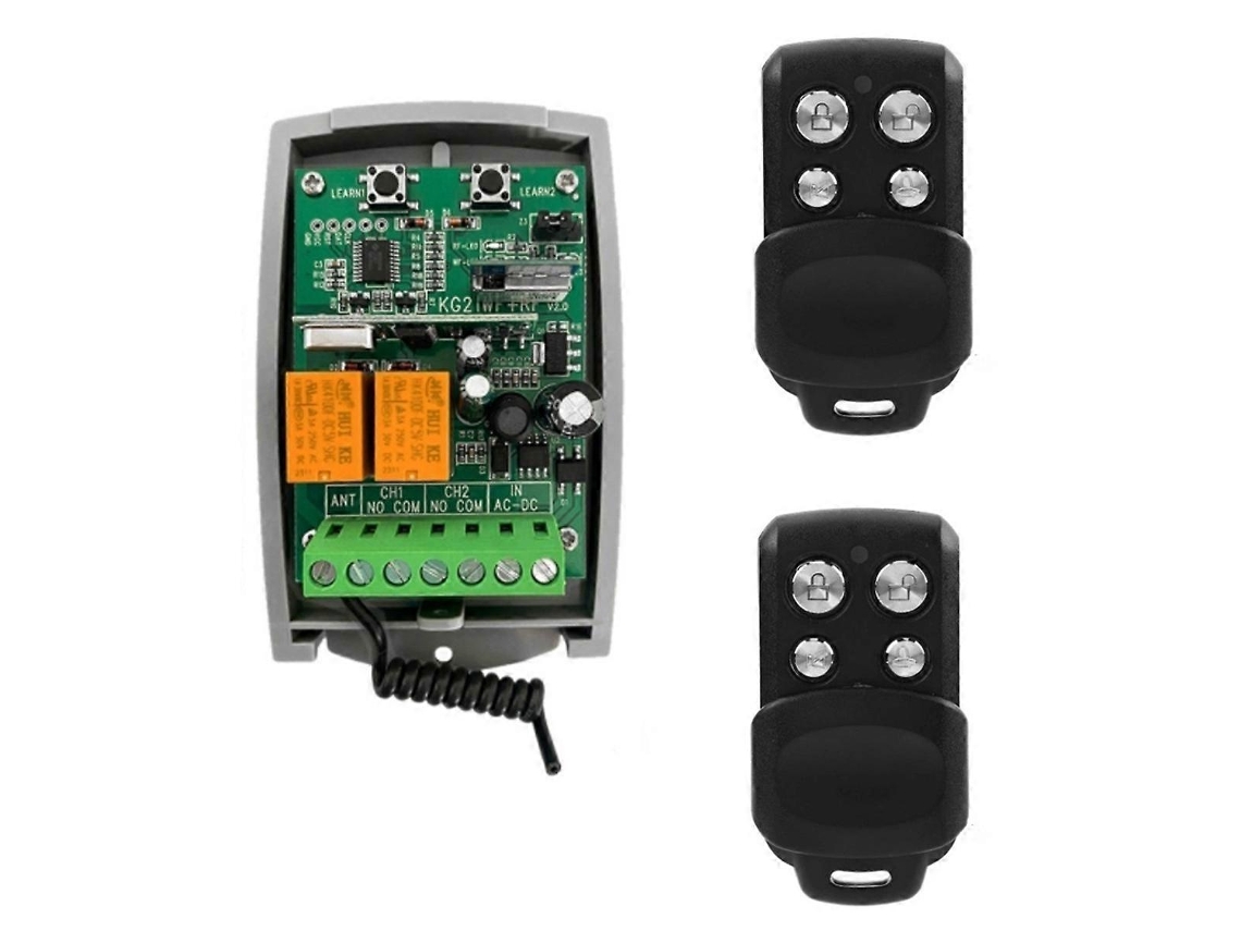 Receptor De Controle Remoto Para Porta Garagem Tuya Wifi 433, 92 Mhz 2 Canais 85, 250 V Com Suporte Para Aplicativo E Controle De Voz Rf