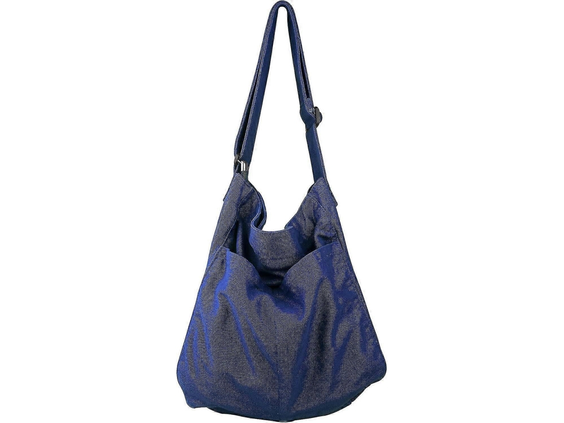 Bolsa Transversal De Lona Hobo Para Mulheres E Homens Com Vários Bolsos, Bolsa Casual, Bolsa Carteiro, Viagem, Trabalho, Azul-marinho