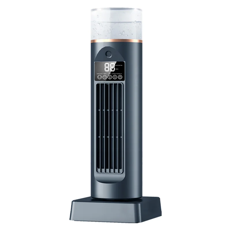 (preto) Ventilador portátil, silencioso, ideal para uso doméstico e em espaços pequenos, com controle remoto.