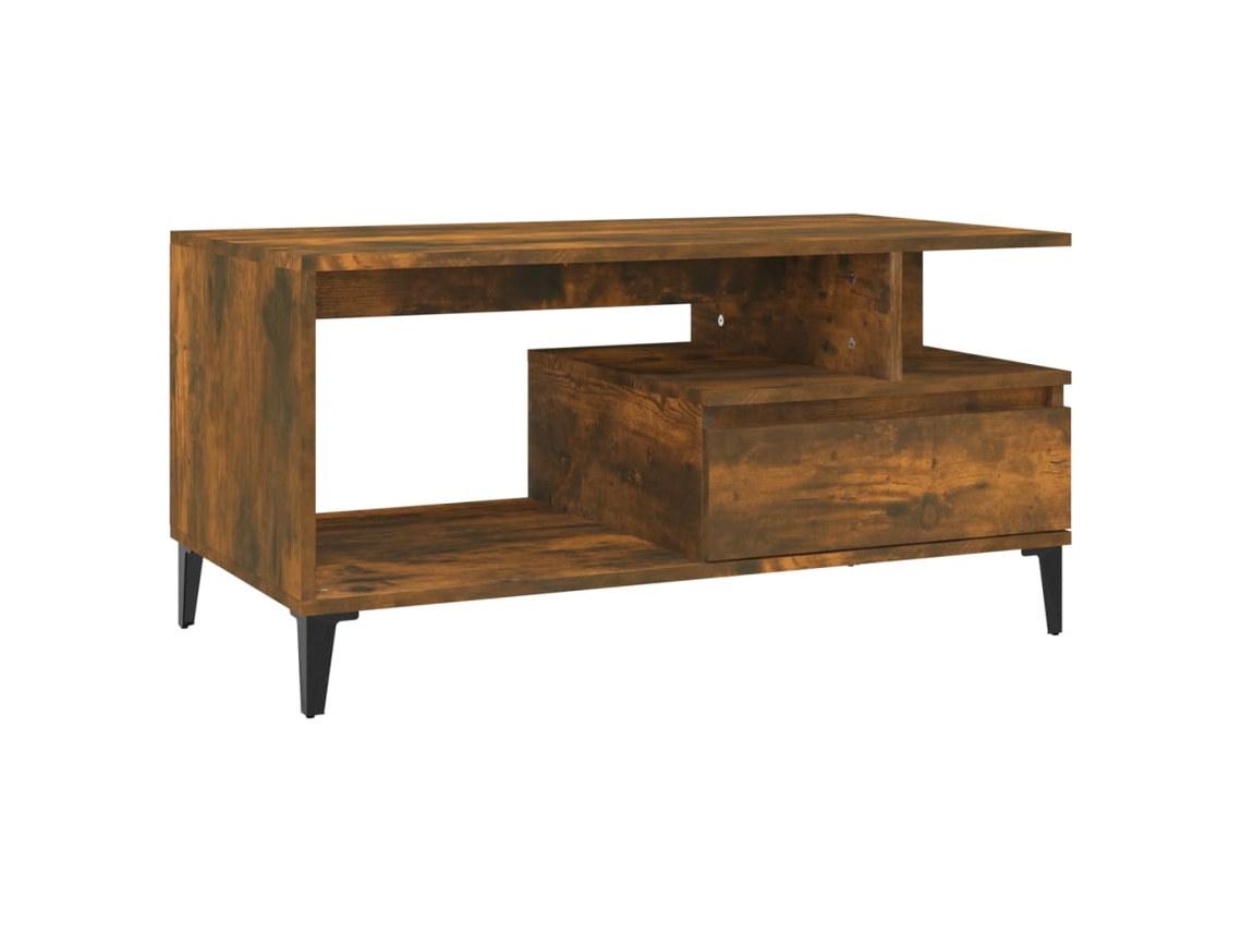 Mesa de Centro Derivados Madeira Carvalho Fumado MAISON EXCLUSIVE (90x49x45 cm)