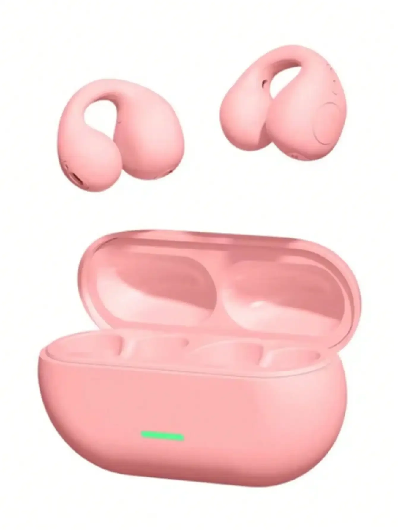 (rosa) Fones De Ouvido Tws 5.3 Com Clipe E Condução De Ar, Cancelamento De Ruído Para Esportes E Jogos