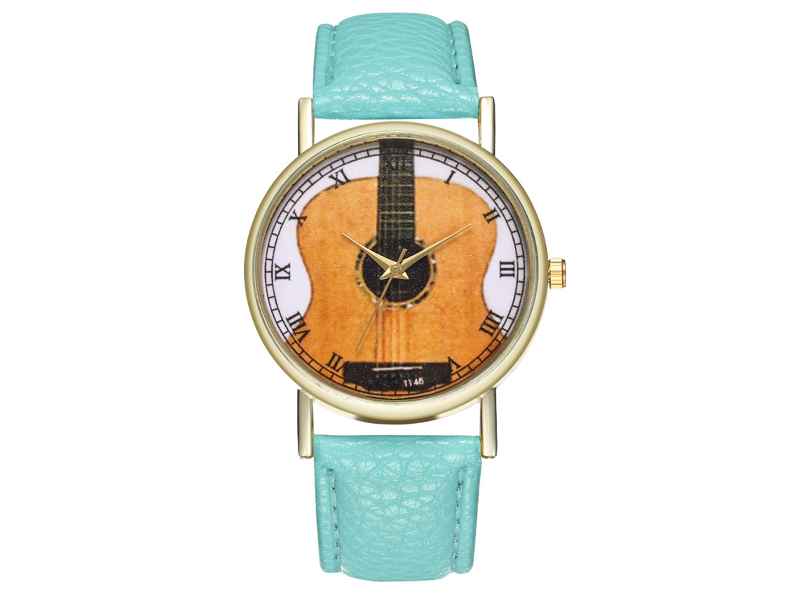 Reloj De Pulsera Analógico De Cuadrante Redondo Con Movimiento De Cuarzo (menta)