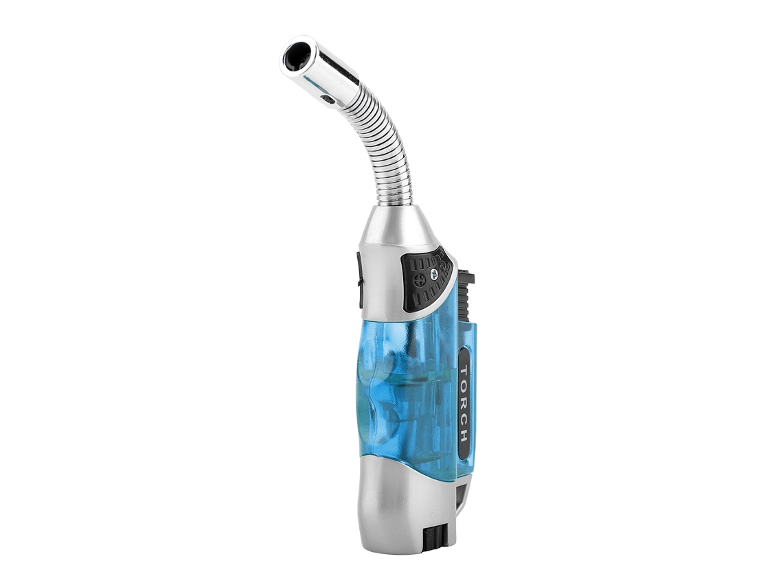 Isqueiro Elétrico Ajustável À Prova De Vento Azul Gás