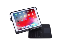 Capa Com Teclado Bt Com Iluminação Traseira Giratória De 360° Removível Para Ipad 10.2/air3/pro10.5