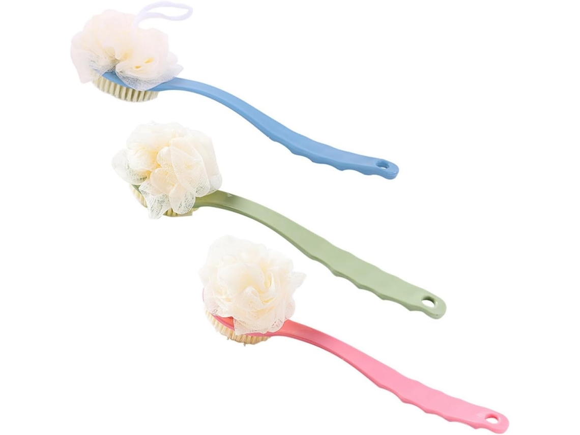 Lurelia Acessório De Duche Com Escova Para Costas, Antiderrapante, Com Argola E Massagem Suave, Uso Diário