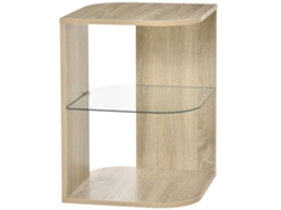 Mesa lateral de design contemporâneo com vidro temperado CHERIDIA CUOM