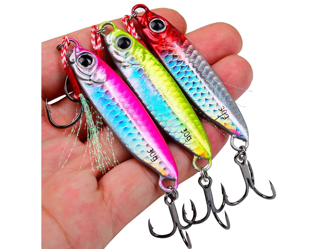 Kit 5 Iscas de Pesca para Mar Offshore Artificial