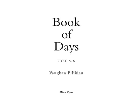 Livro Book of Days de Vaughan Pilikian (Inglês)