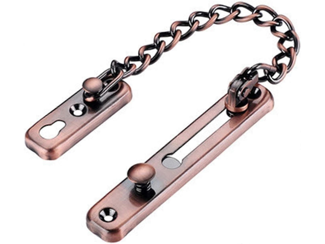 Corrente De Segurança Para Porta Em Aço Inoxidável, Com Trava.