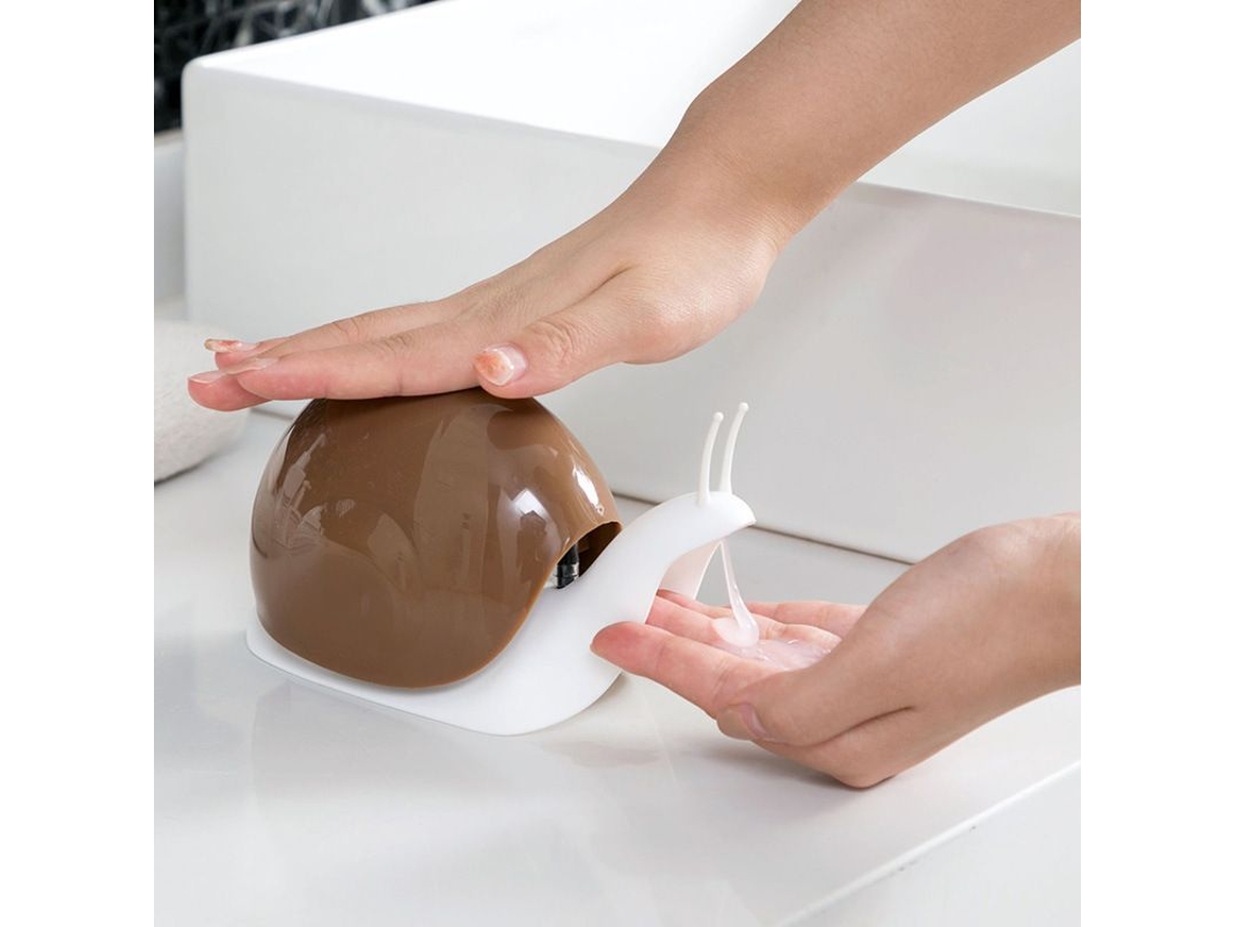 Dispenser de sabonete líquido LINJOU em forma de caracol, marrom