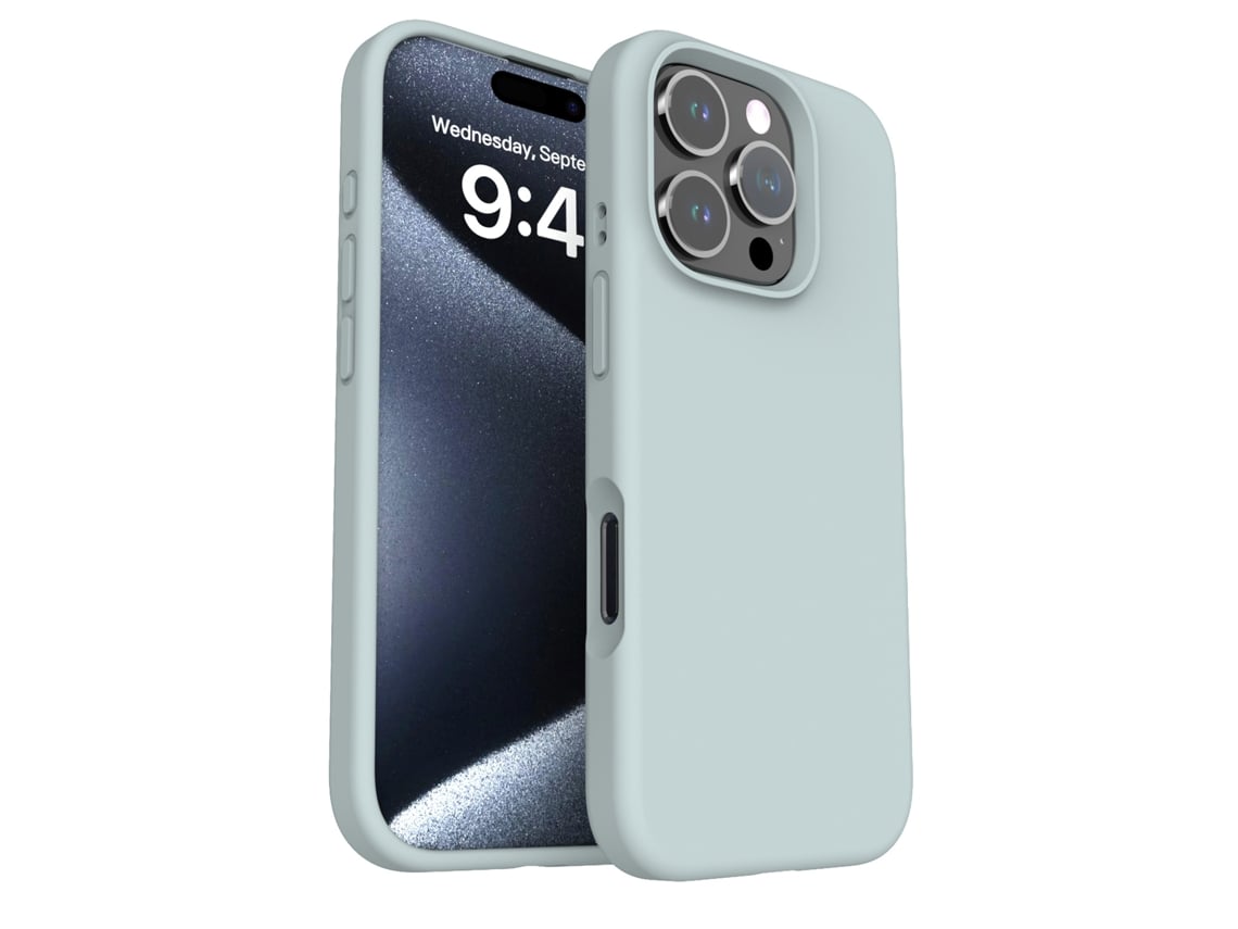 (ciano, Iphone 14 Pro) Capa De Celular Simples, De Cor Sólida E Resistente A Impactos, Compatível Com Iphone, Feita De Silicone Líquido.