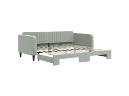 Daybed With Trundle, Daybeds With Trundles Vidaxl Cinzeto Veludo (100 X 200 Cm)