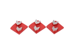 3 Peças De Sapatos De Esmerilado Diamante Dovetail Com 2 Dentes Flecha Para Corte Agressivo De Concreto 30 Vermelho