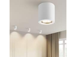 Nettlife Candeeiro De Teto Led, Spot De Superfície Branco Redondo Gu10 Spots De Teto Gesso Moderno Pequeno 40 W, 7 Cm, Para Uso Diário
