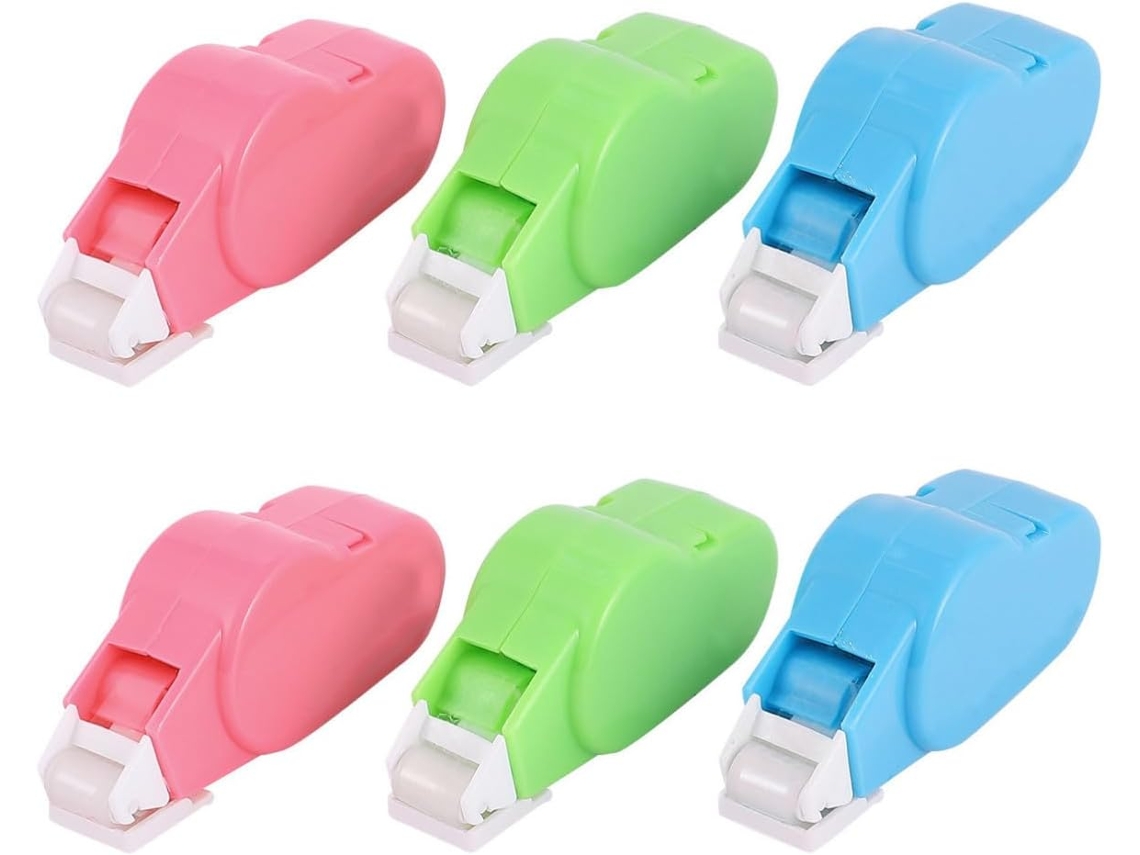 Dispensador de adesivo Dupla Face Baluue, adesivo limpo, secagem rápida, azul, pacote com 6 unidades, portátil para