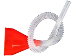 Funil Anti Respingos De Enchimento Rápido Vermelho Com Tubo Flexível 60cm 24 Polegadas Comprimento