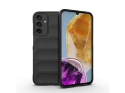 Capa Halinuia Para Samsung Galaxy M15 5g Magic Shield Tpu Flanela Preta (proteção Integral, Interior Em Flanela)