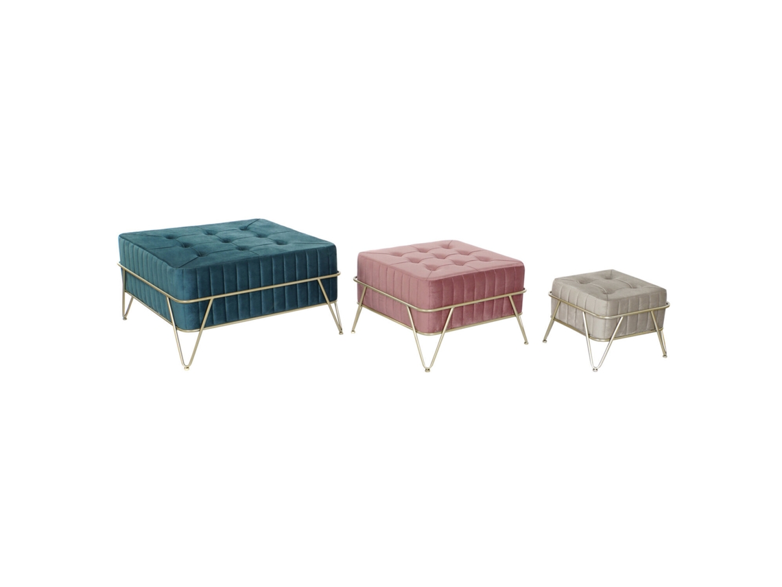 Conjunto de 3 Removedores de Sapatos em MDF Poliéster (82x82x46cm) ALEXANDRA HOUSE LIVING