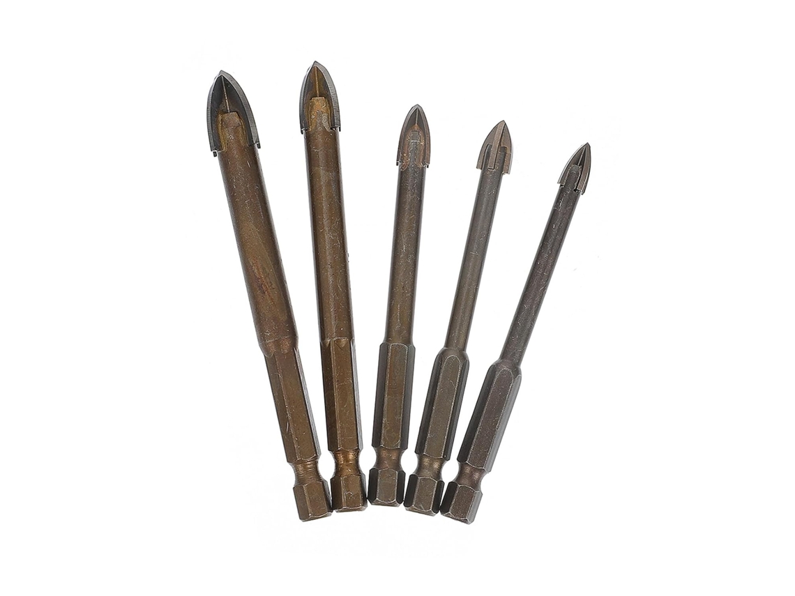 Conjunto De 5 Brocas De Carboneto Cimentício Para Perfuração | Azulejo E Vidro