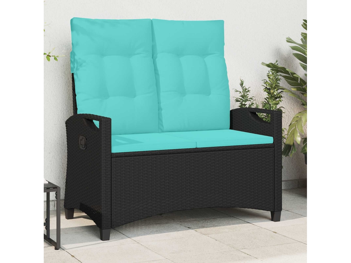 Vidaxl Banco De Jardim Com Travesseiro 105 X 60 X 112 Cm Aço