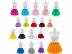 Tutu com bainha em várias cores 45 cm adulto
