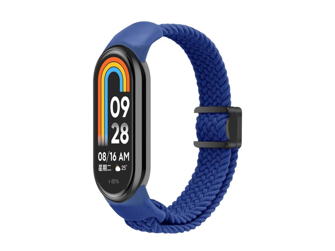 Bracelete para Xiaomi Smart Band 10/9/8 Nylon Trançado com Fivela Magnética Azul XIAOMOYU