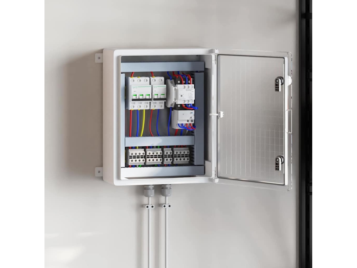 Vidaxl Armário De Controle Cinzeto 47 X 17,5 X 50 Cm Plástico Abs