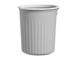 Baok-lata De Lixo Redonda Com Anel De Pressão Em Plástico Para Casa E Cozinha Cinza Pequena 8l Grande Capacidade
