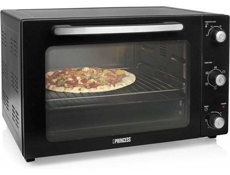 Mini-forno PRINCESS 112759 (Capacidade: 55 L - 2000 W) — Forno 55L, 2000W, convecção, luz interior, termóstato regulável, temporizador, tabuleiro e grelha, pés antiderrapantes