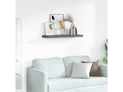 Vidaxl Unidade De Prateleiras Com Rebordo 2 Pcs 80x9x3 Cm Mdf Cinzento