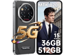 Smartphone Resistente 5G OUKITEL WP210 com 36GB RAM, 512GB armazenamento, 6.7'' AMOLED, 120Hz, 8800mAh, 108MP + 32MP, NFC, OTG preto
