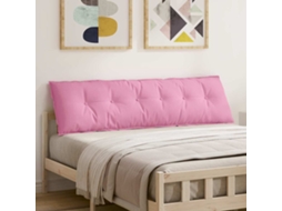 Vidaxl Travesseiro Para Costas Rosa 180 X 19 X 50 Cm Tecido