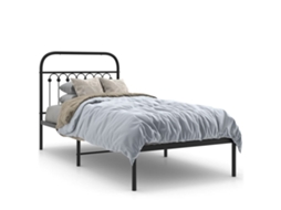 Bed Frame, Bed Frames Vidaxl Preto Aço (90 X 200 Cm)