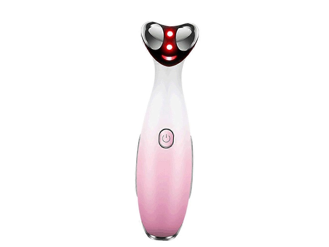 Aparelho De Massagem Para Olhos, Varinha Facial Elétrica Com Vibração E Aquecimento, Recarregável Via Usb, Para Olheiras, Bolsas E Inchaço - Rosa