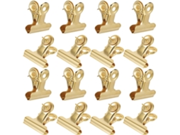 Clipes de Metal Dourado Reforçados com Tachinhas para Quadrados de Cortiça, 30 Unidades, Clipes Multiuso para