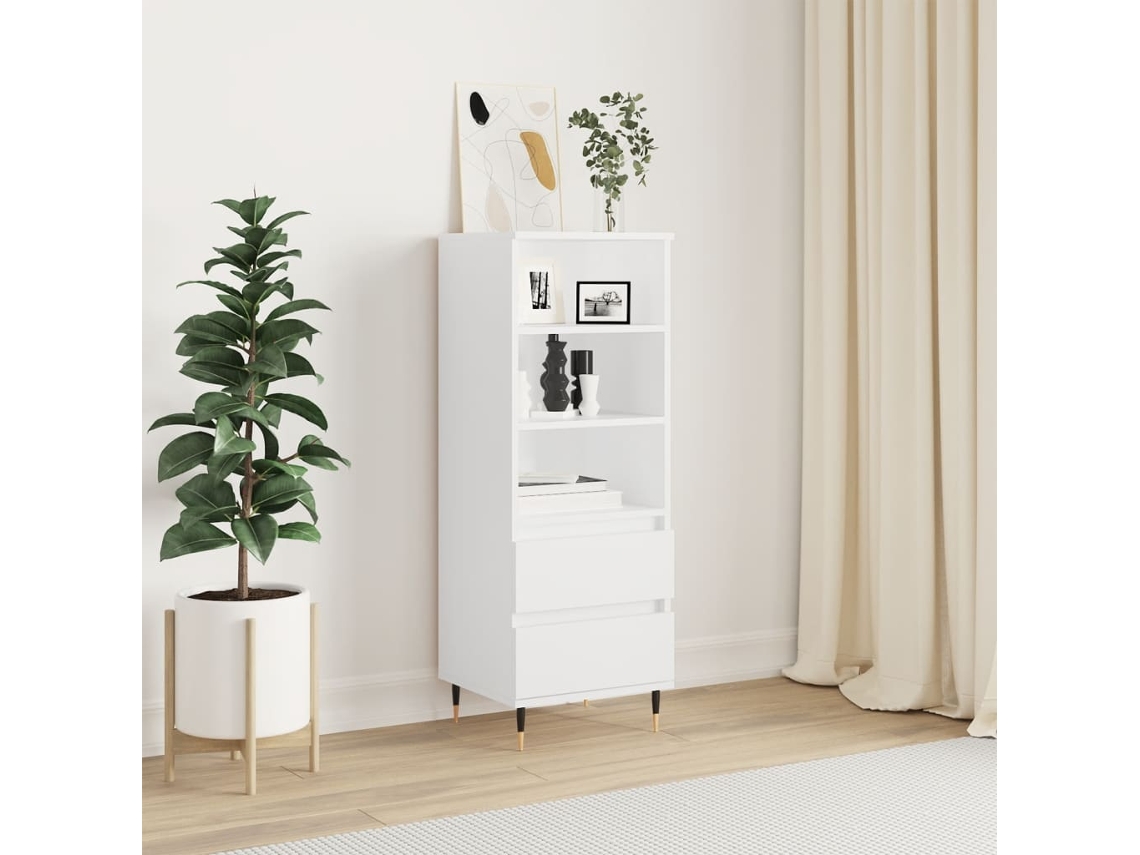 Vidaxl Aparador 40x36x110 Cm Derivados De Madeira Branco